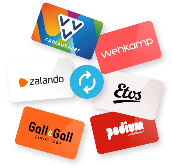 Ruil je cadeaubon om naar één van vele populaire merken