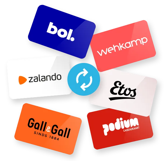 Ruil je cadeaubon om naar één van vele populaire merken