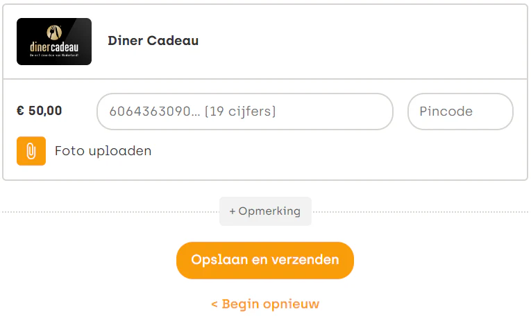 Submit your gift card