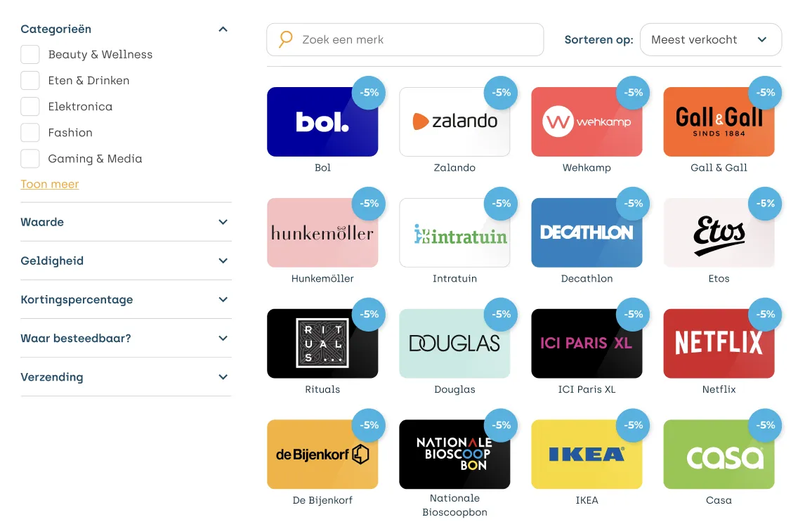 Find your gift cards
