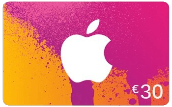 iTunes gift card 30 euro
