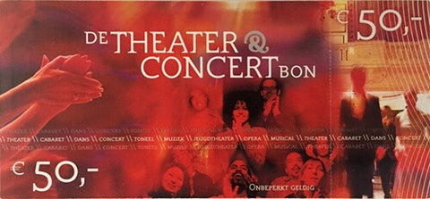 Theater & concertbon cadeaubon 50 euro kopen met korting